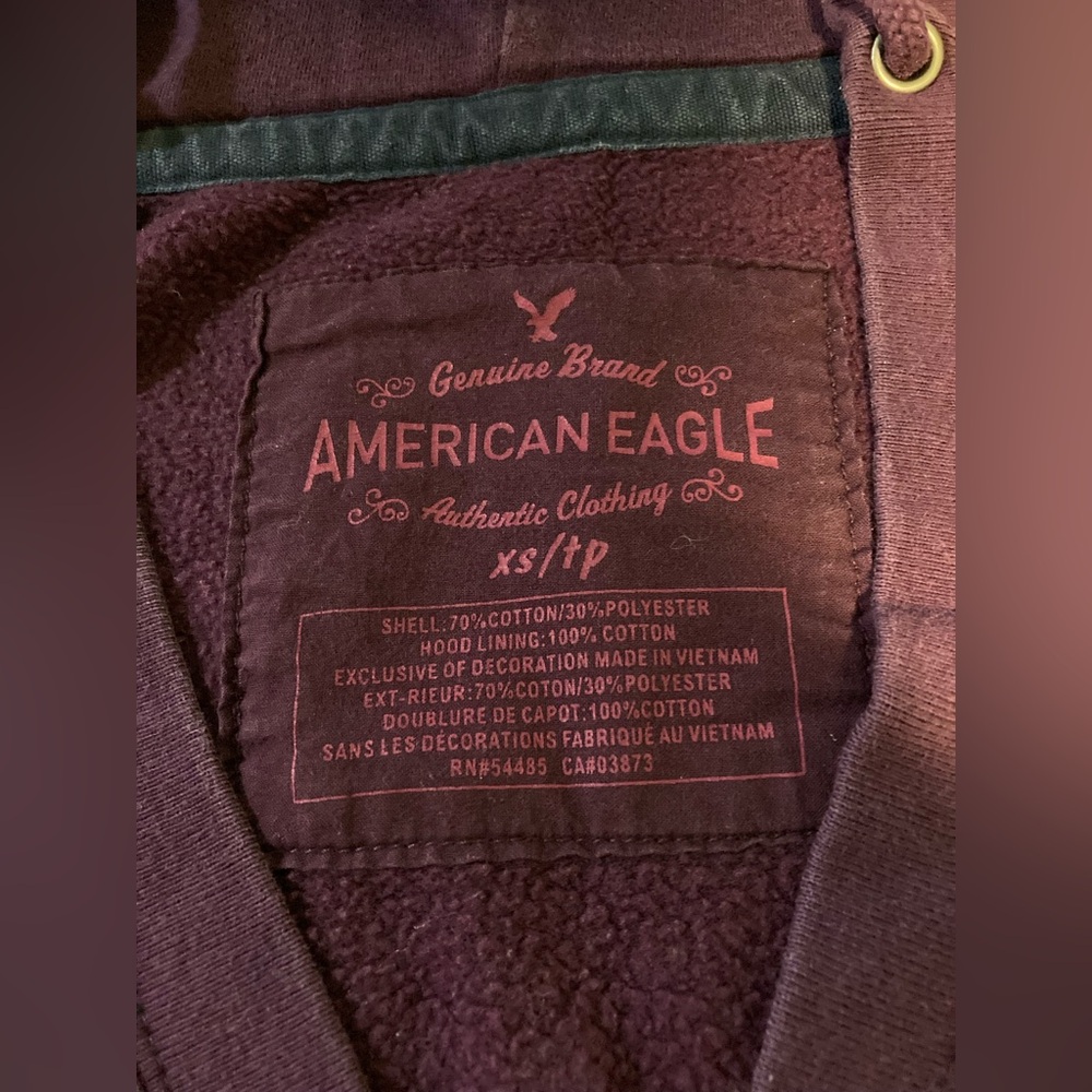 American Eagle Y2K V-Neck Hoodie - Purple - Picture 9 of 10